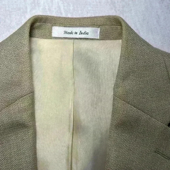 Lauren Ralph Lauren Classic Tan Sports Coat Blazer Suit Lined Jacket Mens 38R - Picture 4 of 16